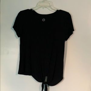 All black shirt with cute knot in the front